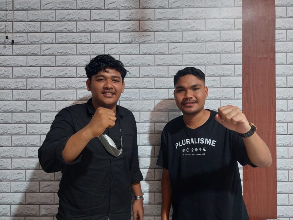 Ketua Umum Hipma Kt, Angga Gilang Permadi (kiri) dan Kabid Hanal Muhammad Hasbi Wa (kanan).