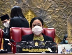 Puan Maharani dalam agenda Pidato Ketua DPR RI Pada Penutupan Masa Persidangan IV Tahun Sidang 2022