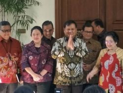 Menhan Prabowo lebaran bersama jokowi juga megawati