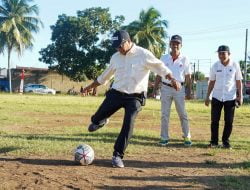 Tendangan Bola Andi Utta Di Lapangan Bonto Manai