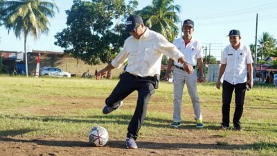 Tendangan Bola Andi Utta Di Lapangan Bonto Manai
