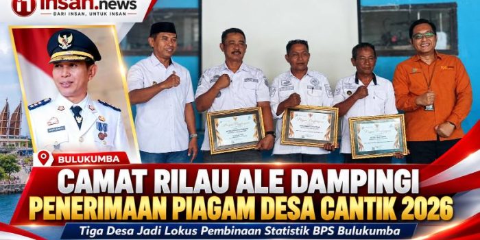 Camat Rilau Ale saat pendampingan penerimaan piagam,Foto.Ist